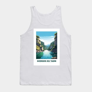 Affiche Gorges du Tarn - France - illustration Tank Top